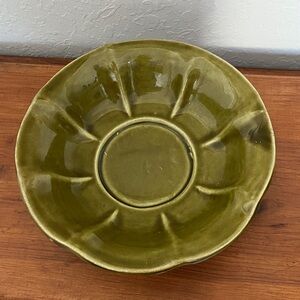 McCoy Vintage Olive Green Ceramic Bowl Made IN USA